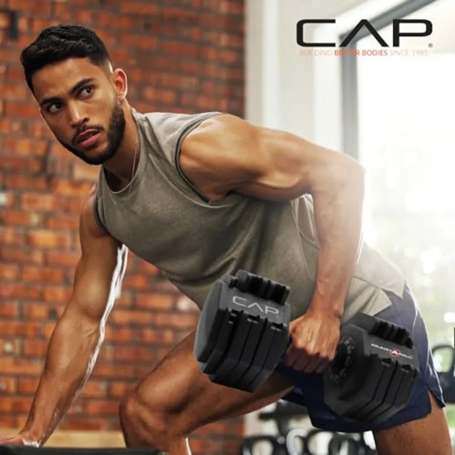 55 lb Pair of Adjustable Dumbbells with Full Rotation Copper Handle for Home Gym Fitness Training Copper Color Durable Steel Co