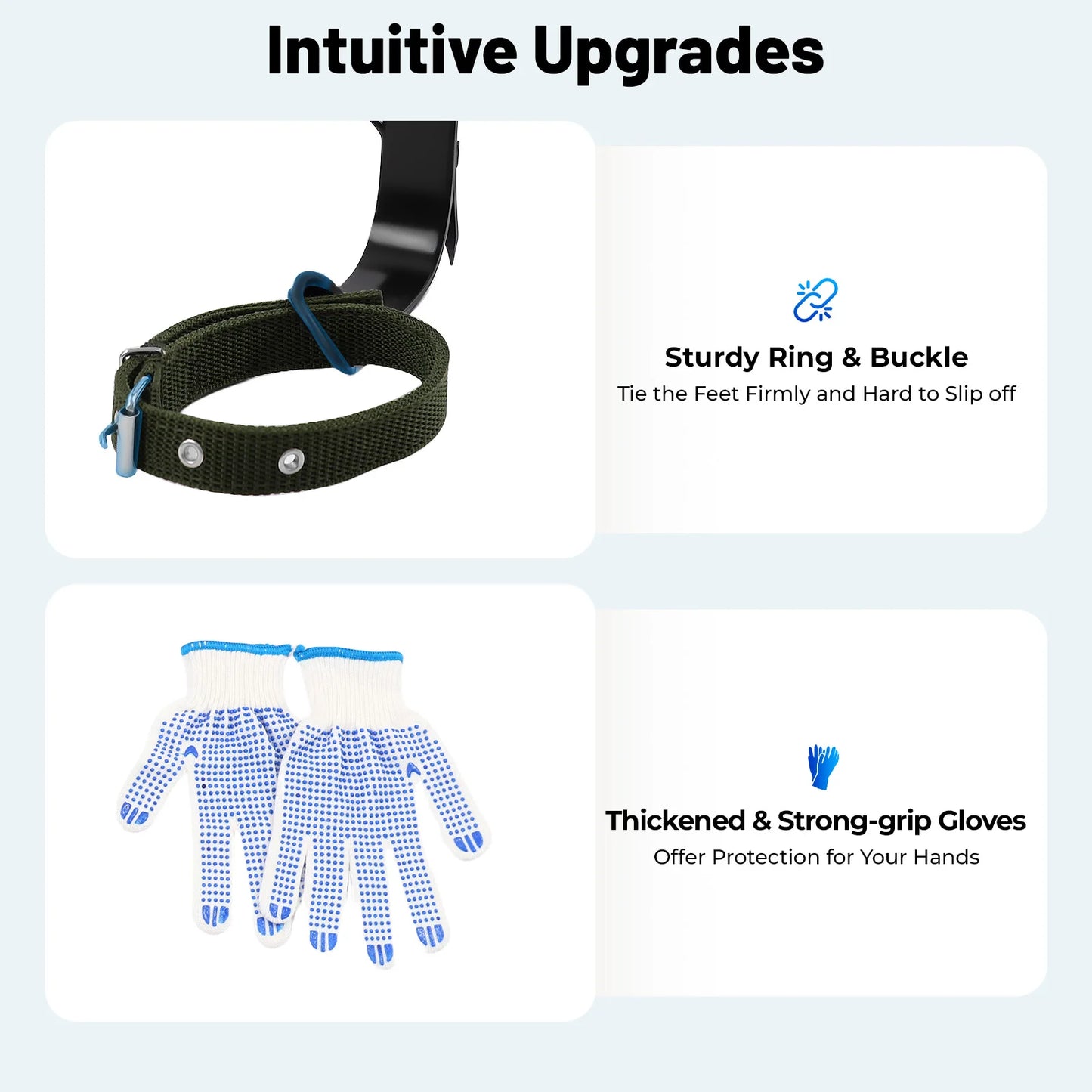 Adjustable Tree Climbing Gear Tree Climbing Tools with Foot Straps&Safety Rope for Jungle Survival,Fruit Picking, Climbing Spike
