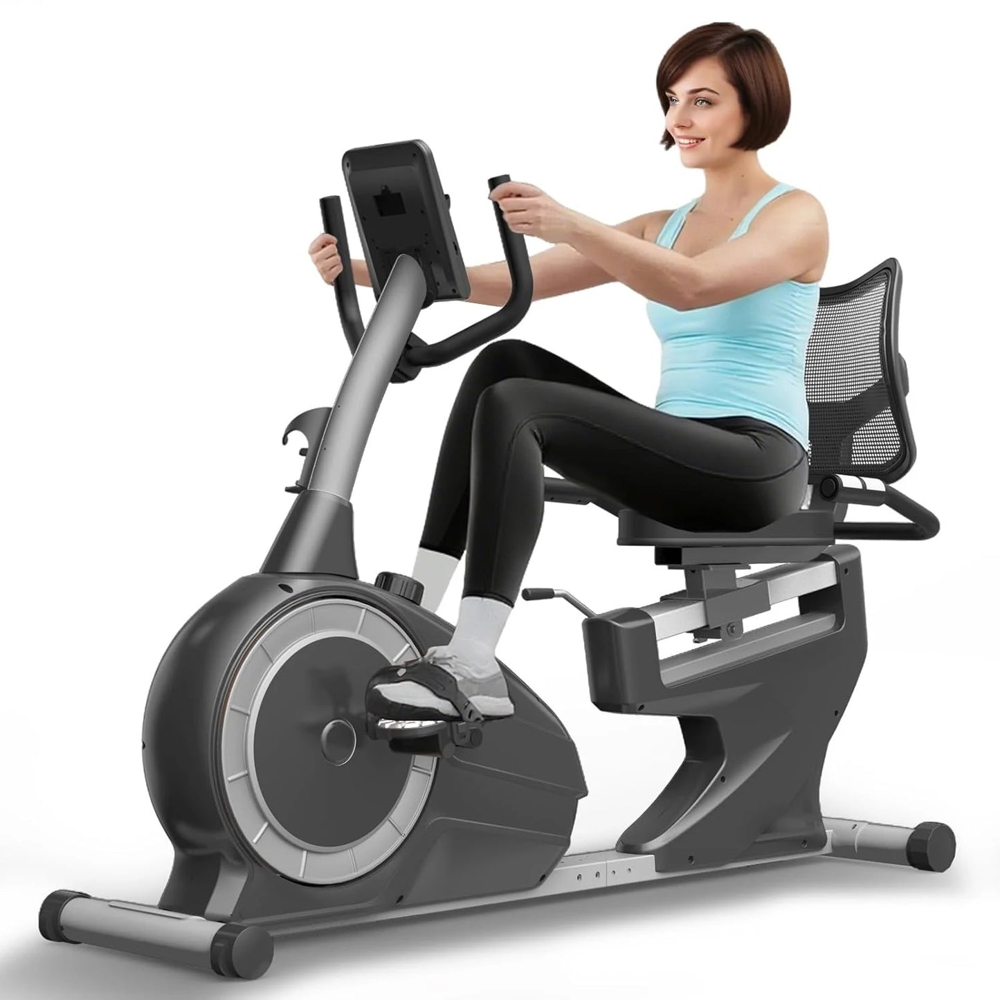Recumbent Exercise Bike, Recumbent Stationary Bike for Home, Recumbent Bike 350LBS Weight Capacity, Magnetic, Customized