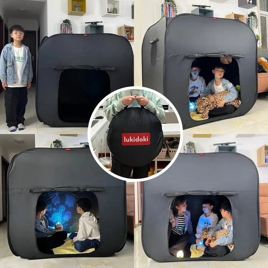 Tent for Kids amp Adults with Autism ADHD SPD CPC Certification Extra Big 47x47in Black Out Calm Corner Helps Children Relax Red