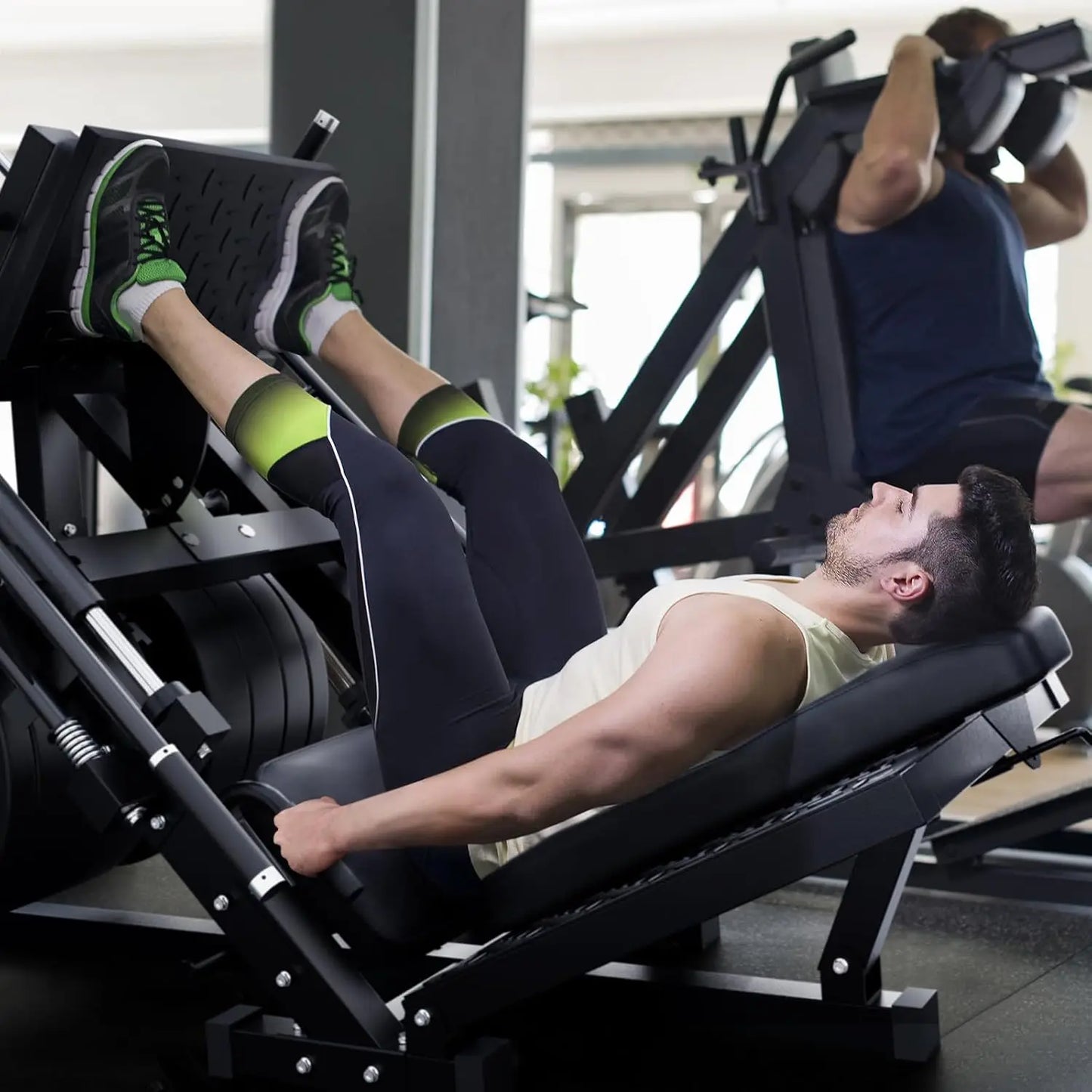 Leg Press Hack Squat Machine, Professional Adjustable Leg Press Machine for Home Gym with Linear Bearing, Specialty, Customized