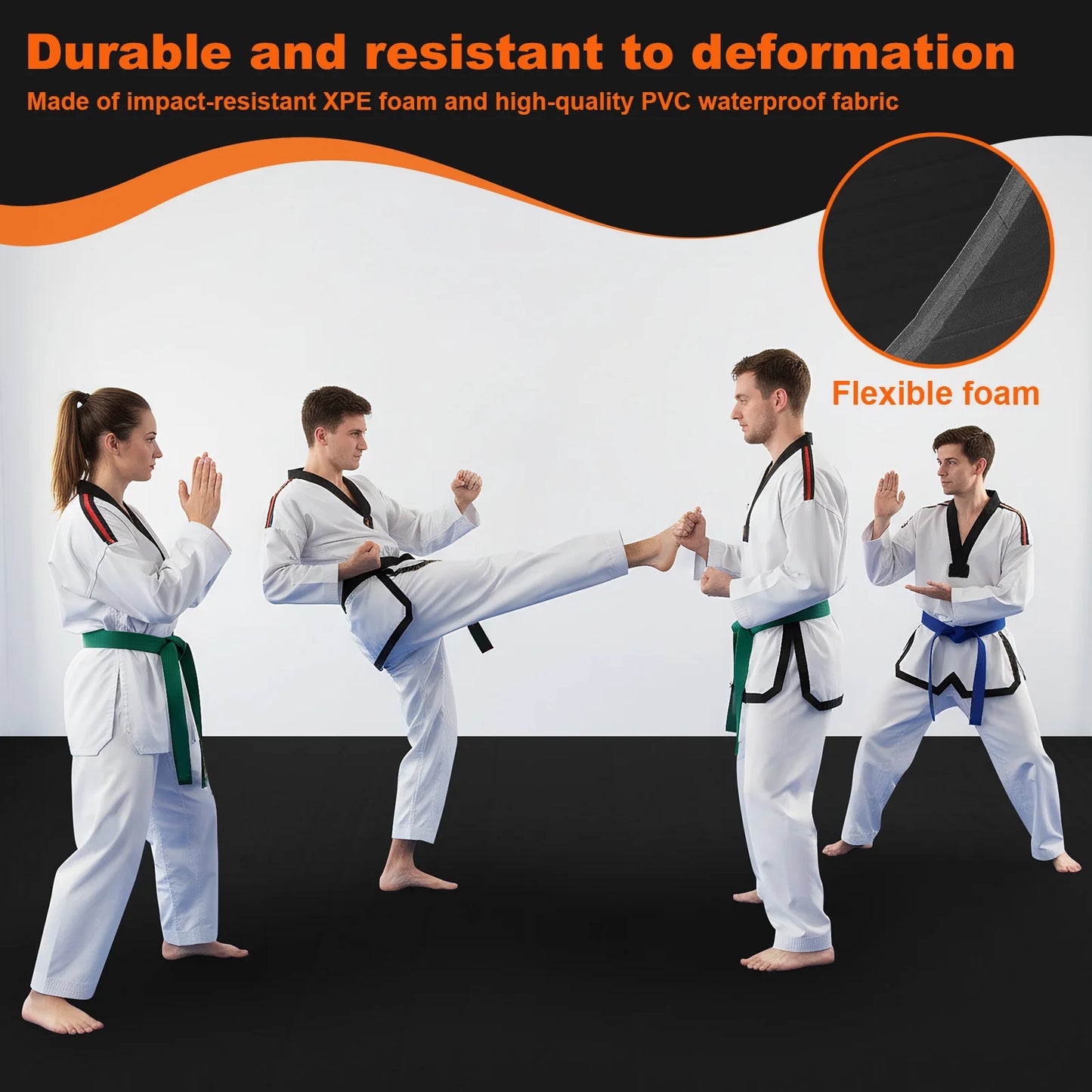BJJ Jiu Jitsu Mats 118.11x59.06x1.18inch Indoor Gymnastics Track Exercise Mat with Non-Slip Surface for Pilates Stretching Yoga