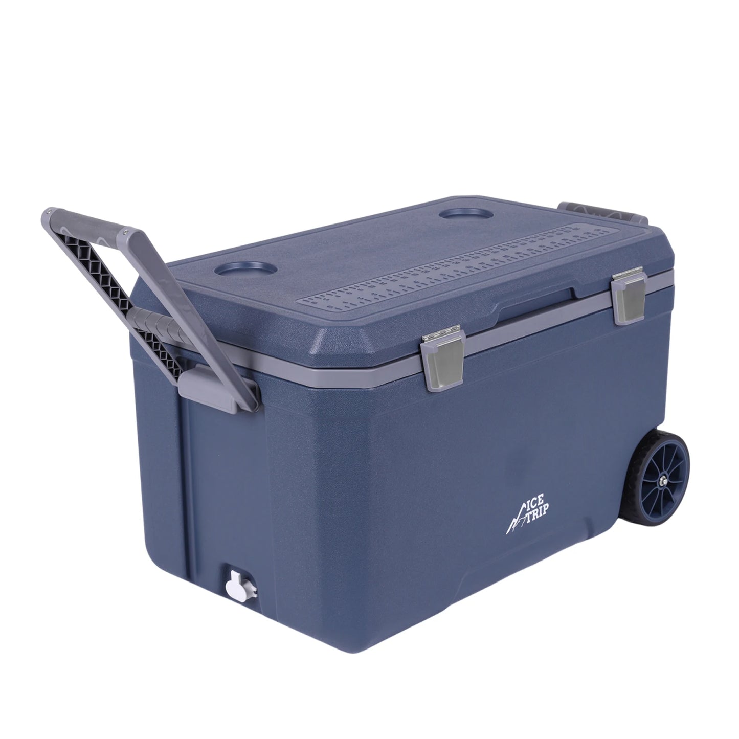 72L Ultra-Light Wheeled Cooler Hard Insulated Portable Ice Chest Box for Beach/Drink/Beverage/Camping/Picnic/Fishing//Barbecue