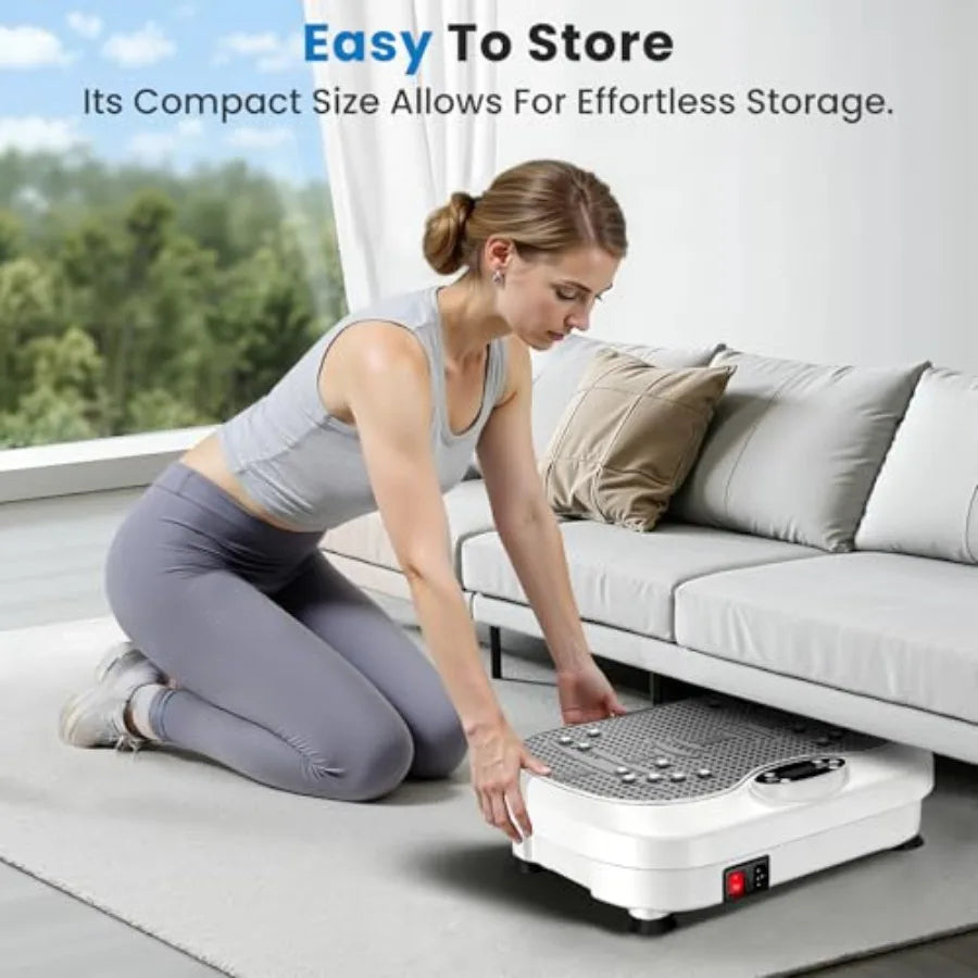 Vibration Plate Exercise Machine for Lymphatic Drainage with 200 Levels Whole Body Fitness Workout Equipment Stand Shake Board