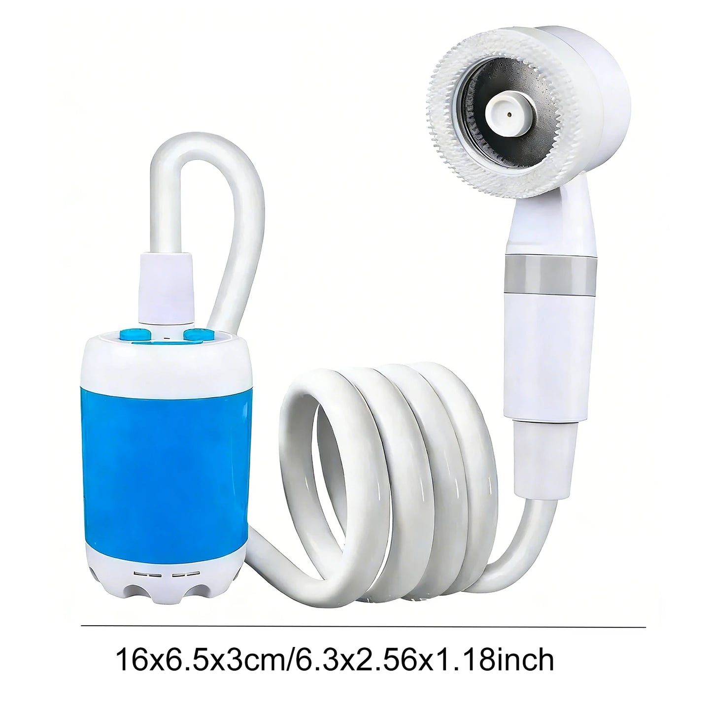 Portable Camping Shower Pump Built-in 4000mAh Rechargeable Battery Outdoor Shower Head Sprayer for Camping RV Travel Pet Bath