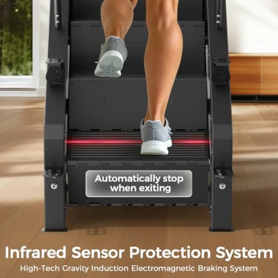 Home Gym Stair Stepper Machine Commercial Grade with LED Screen 15 Speed Levels for Cardio Lower Body Workouts 660LBS Capacity
