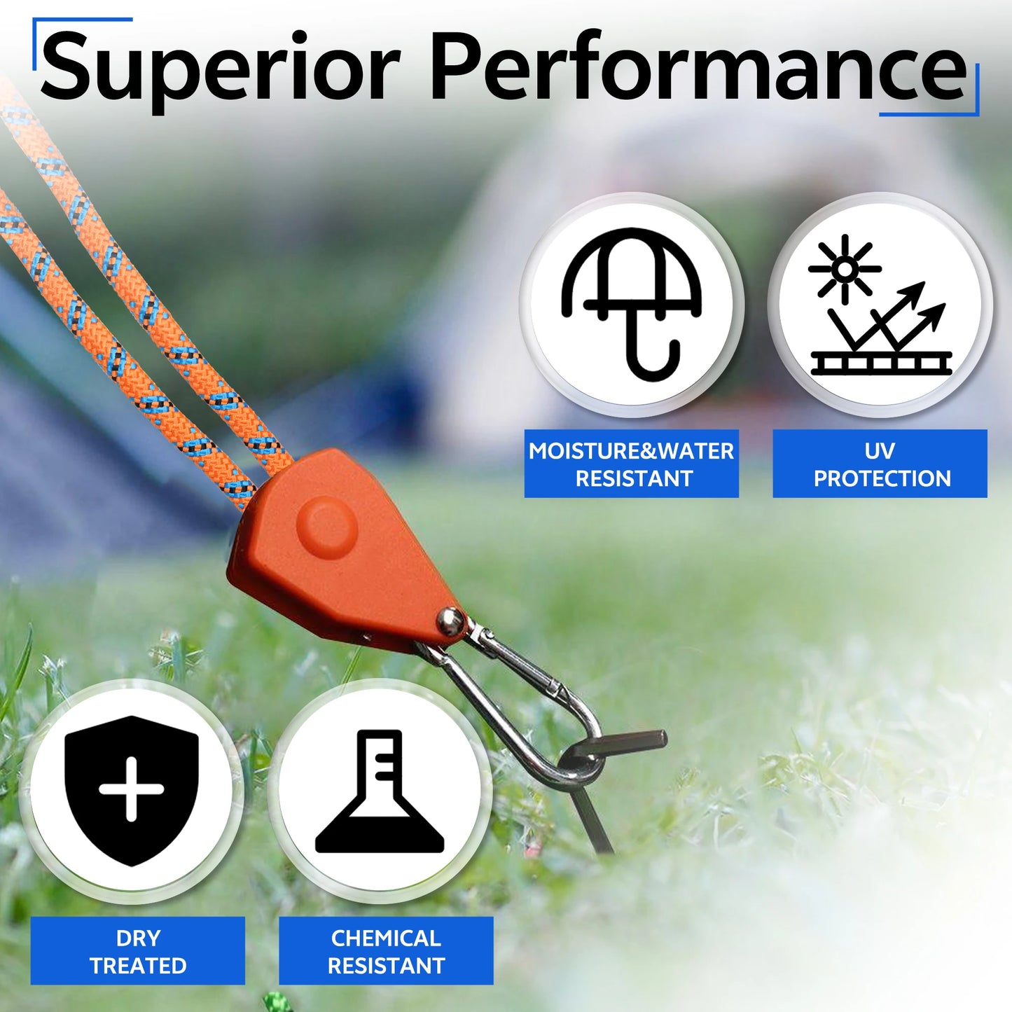 1/2 Inch 32 Strand Braided Polyester Rope 150Ft Orange-Blue-Black-for Tree Climbing Rigging, Arborist