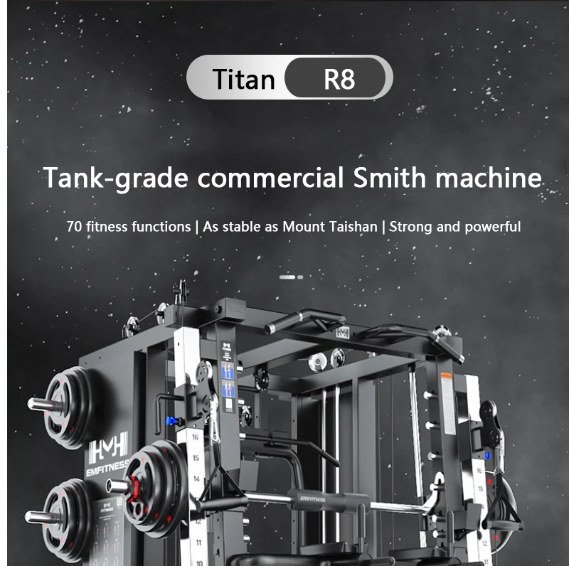 Tank Level Smith Machine Comprehensive Trainer, Squat Bench Press Stand, Multifunctional Fitness Equipment, Gantry Stand