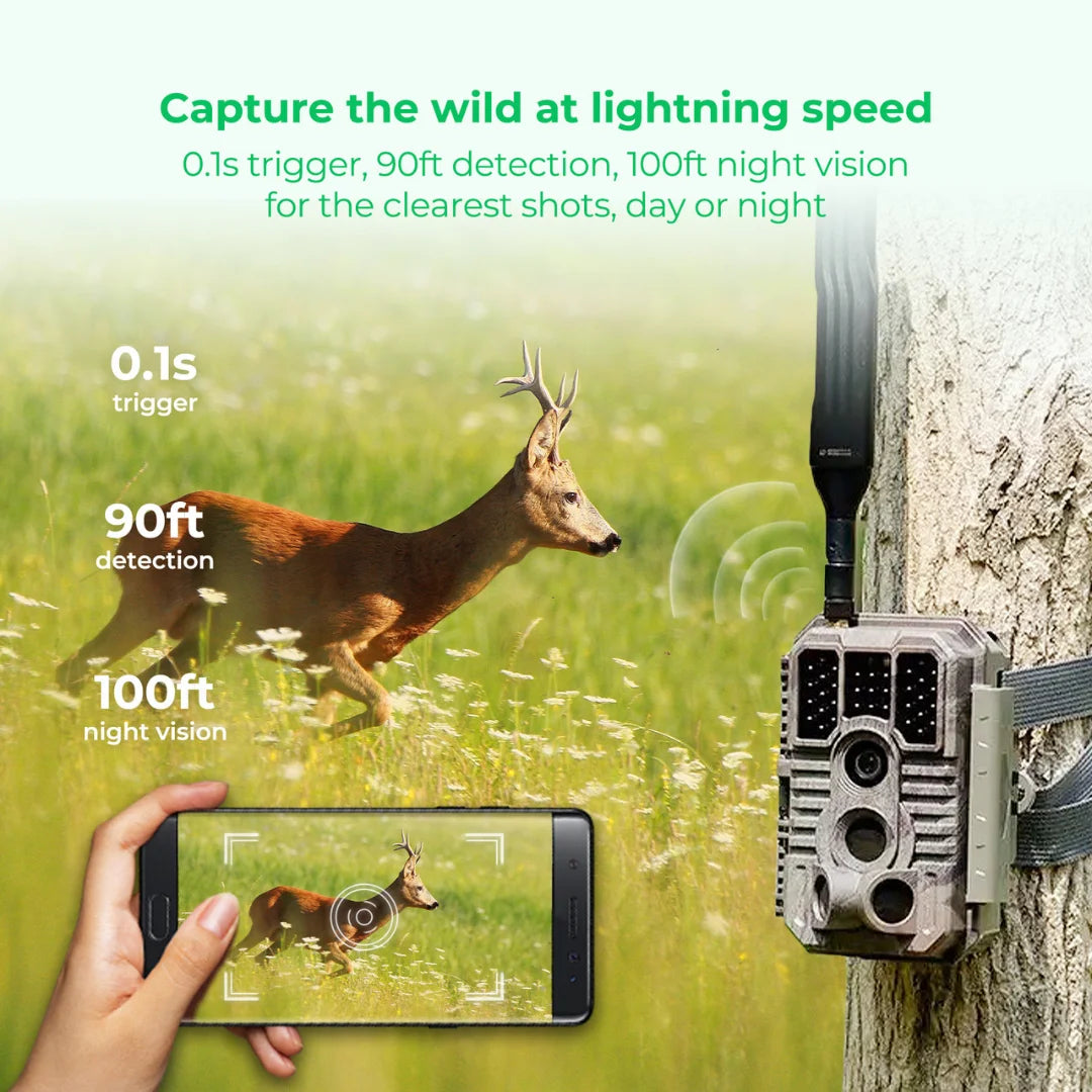 3-Year Unlimited Data Plan Included with GardePro Cellular Trail Camera, Outdoor Wireles Wildlife Cam, IP66 Waterproof, 4G LTE