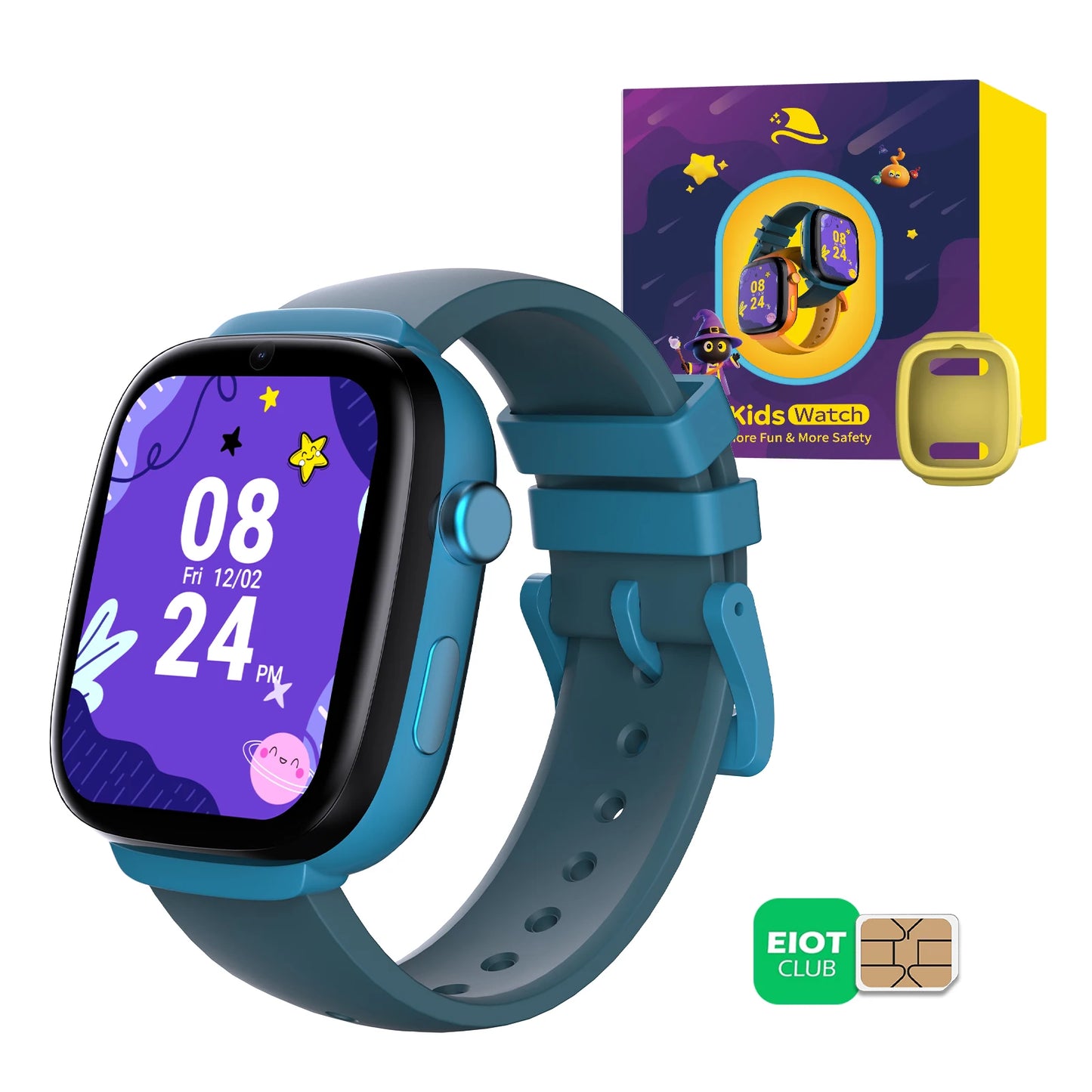 4G Kids Smart Watch with SIM Card, GPS Tracker, Video Call & SOS, Two Way Call, Waterproof Birthday Gift for Boys and Girls