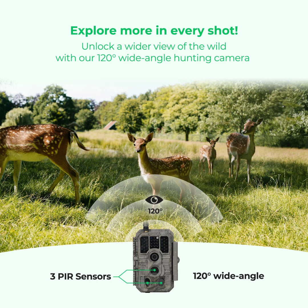 3-Year Unlimited Data Plan Included with GardePro Cellular Trail Camera, Outdoor Wireles Wildlife Cam, IP66 Waterproof, 4G LTE