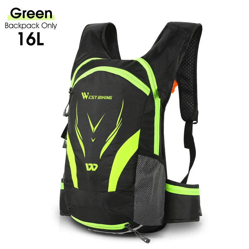 WEST BIKING 16L Cycling Backpack Waterproof Ultralight Bicycle Bag Outdoor Mountaineering Hiking Travel Bike Hydration Backpack