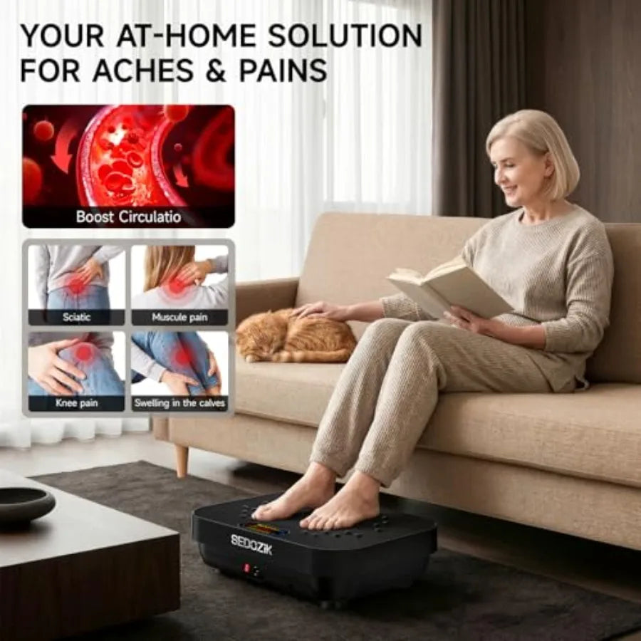 Vibration Plate Exercise Machine 450lb Capacity Whole Body Vibrating Plate for Lymphatic Drainage Shaker Board Platform for Wei