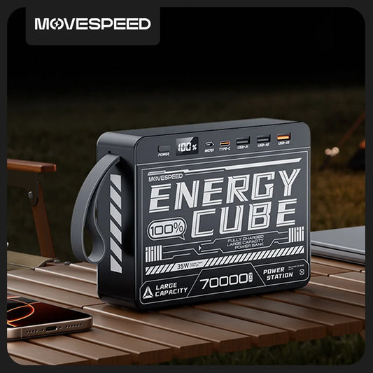Movespeed Z70SE Power Bank 70000mh Power Station PD Fast Charging Powerbank External Battery Charger for Camping Outdoor
