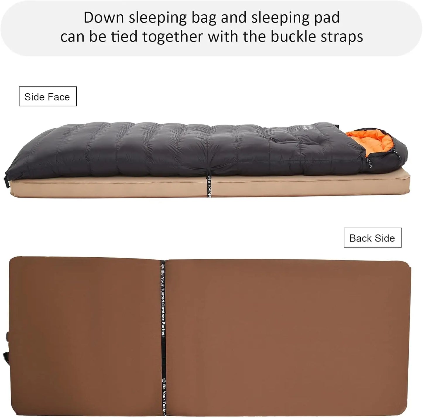 4 Season Ultralight Down Sleeping Bag for Adults with Arm Holes, Wearable for Backpacking Camping