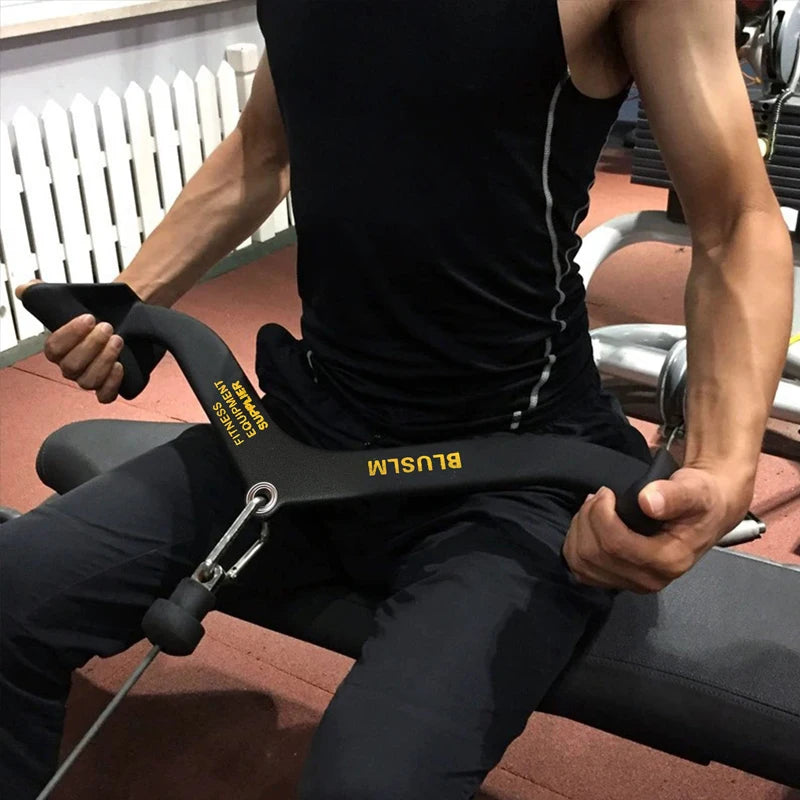 Multi-Grip Lat Pulldown Bar for Bicep Curl & Tricep Press, Home Gym Pulley System