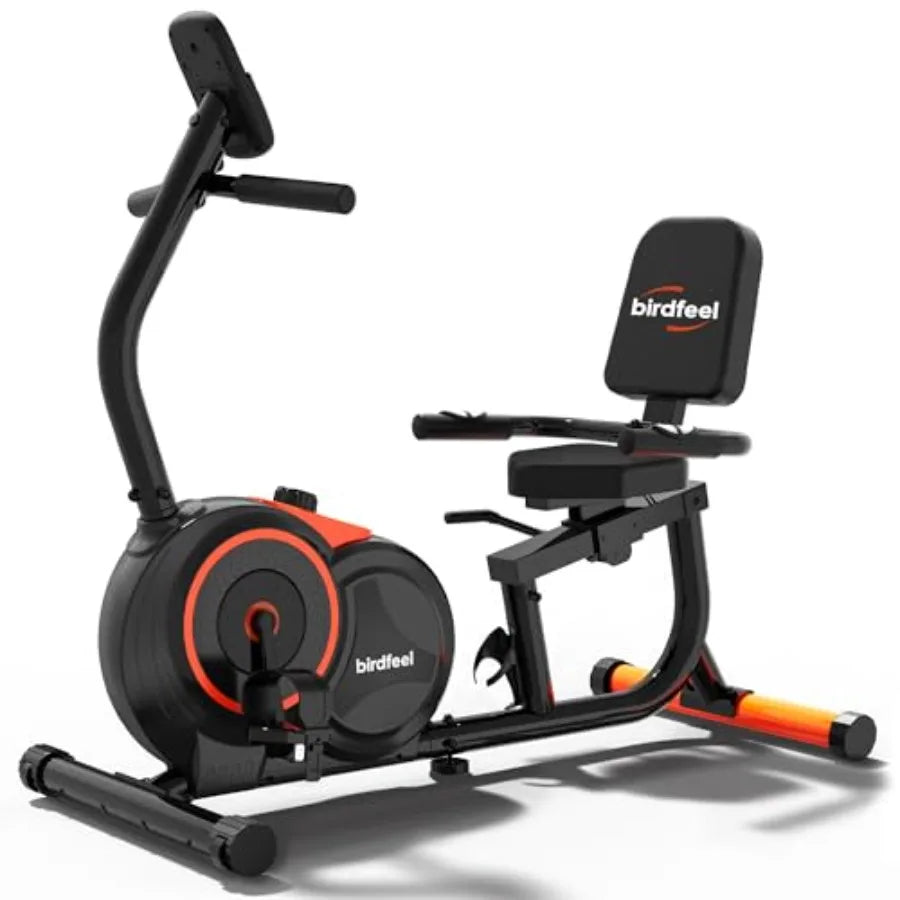 Recumbent Exercise Bike for Home Use: Ideal for Adults and Seniors Supports Up to 400 Pounds Features 16 Adjustable Gears and C