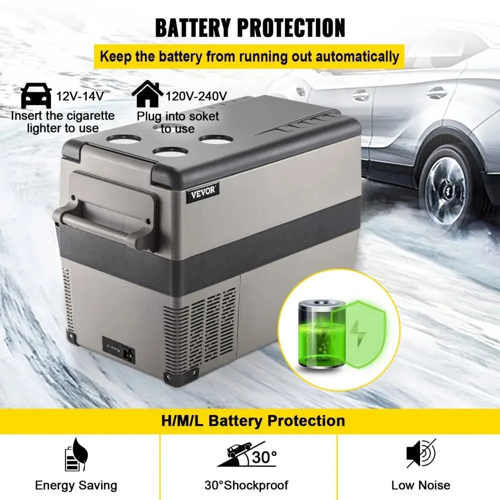 Sihao Portable Compressor Fridge Freezer 15L to 55L Mini Cooler for Outdoor Camping BBQ Picnic Vehicle RV Car Home Travel Use