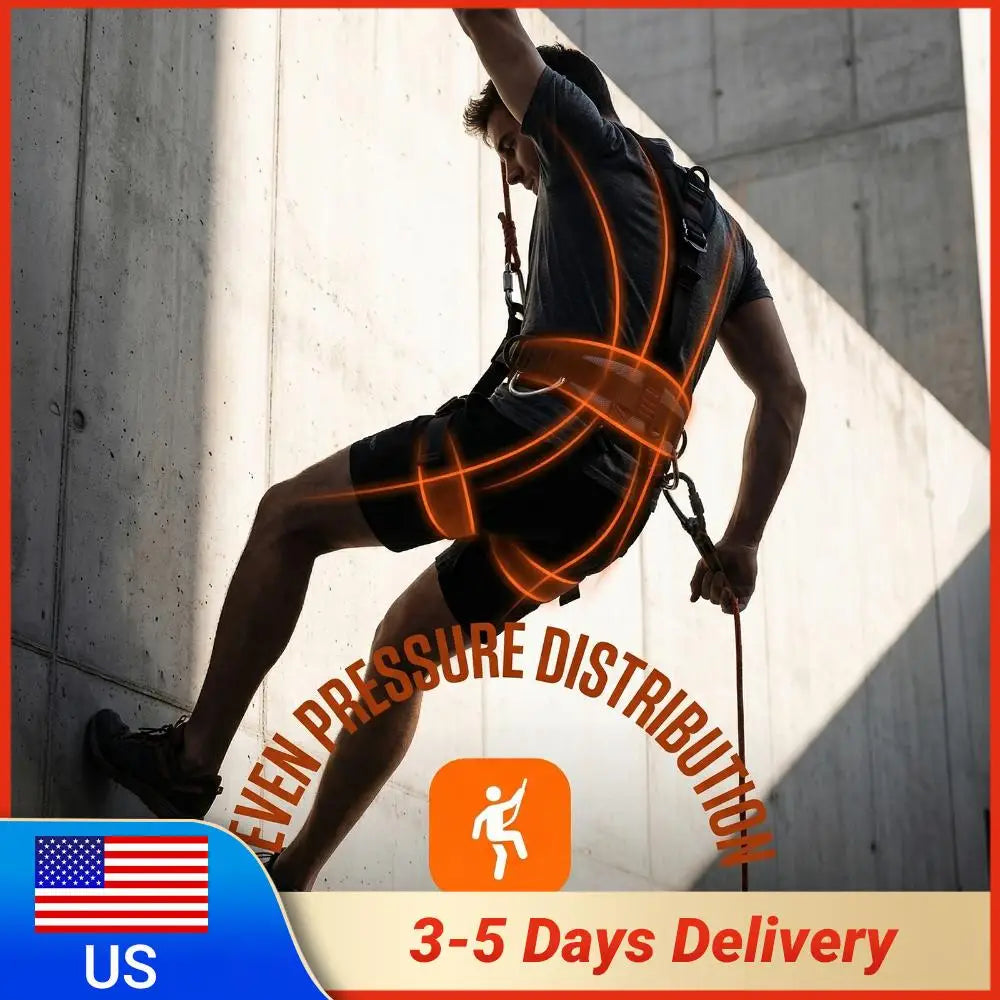 Adjustable Half Body Harnesses for Women and Men Protect Waist Safety Harness for Roofing Fire Rescuing Rock Climbing Tree Climb