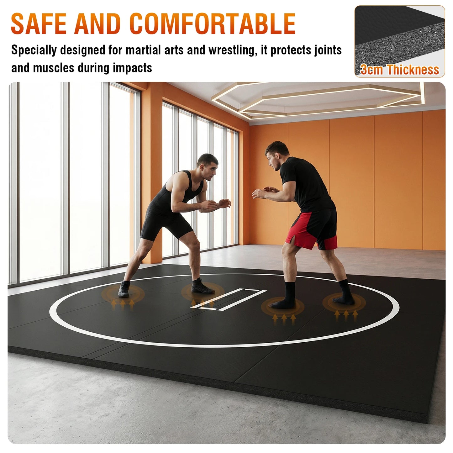 10x10FT Portable MMA/BJJ/Judo/Gymnastics Training Mat Taekwondo Floor Mat for Grappling Martial Art Boxing