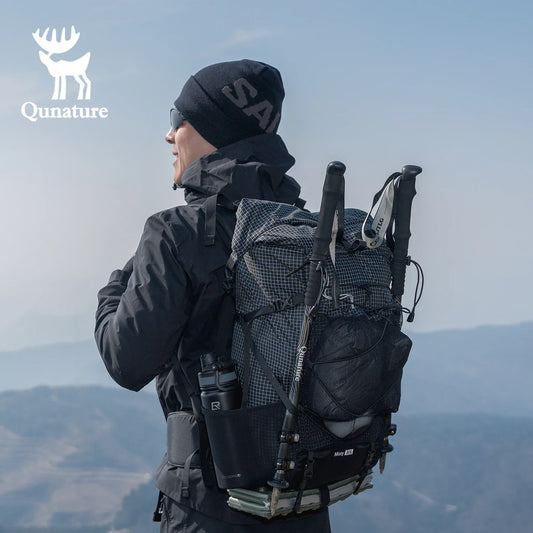 Qunature Lightweight Backpack 35L Waterproof Hiking Backpack Men Women Outdoor Breathable Camping Cycling  Travel Hydration Pack