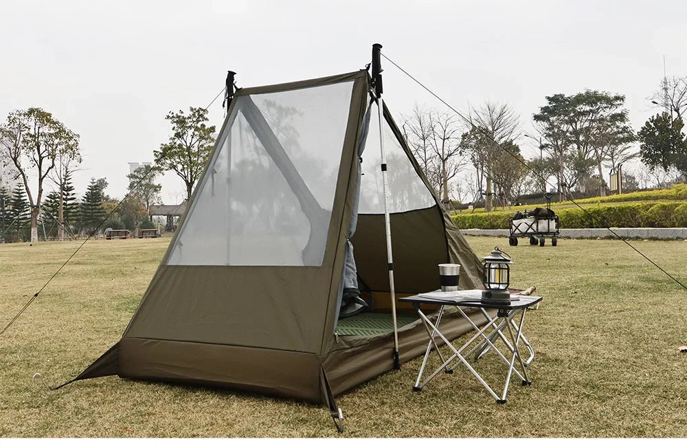 Airy Mesh Tent 1 Person Ultralight Tent Quick Setup Backpacking Shelter Breathable Mosquito Proof for Camping and Trekking