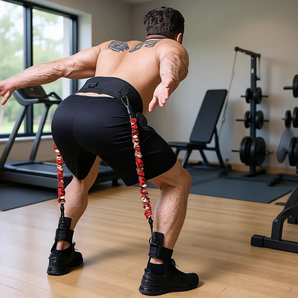Vertical Jump Trainer Resistance Bands for Volleyball Basketball Home Gym Adjustable Portable