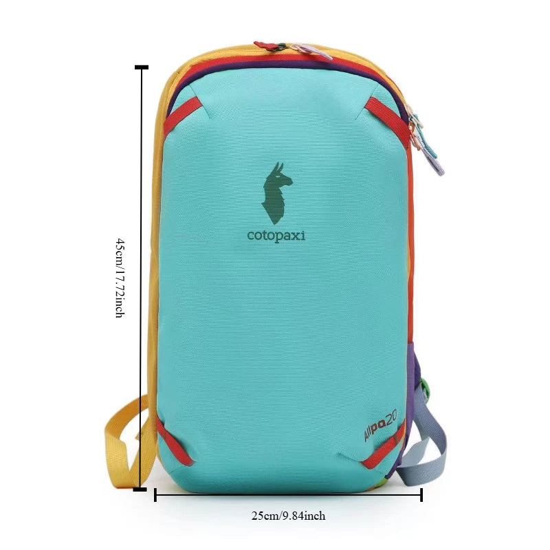 20L Durable Double Shoulder Backpack in Vibrant Dopaamine Colors Camel Design Ideal for Daily Use And Travel