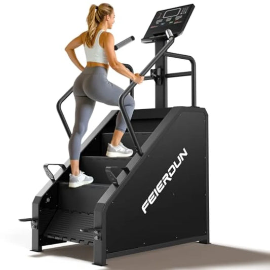 Home Gym Stair Stepper Machine Commercial Grade with LED Screen 15 Speed Levels for Cardio Lower Body Workouts 660LBS Capacity