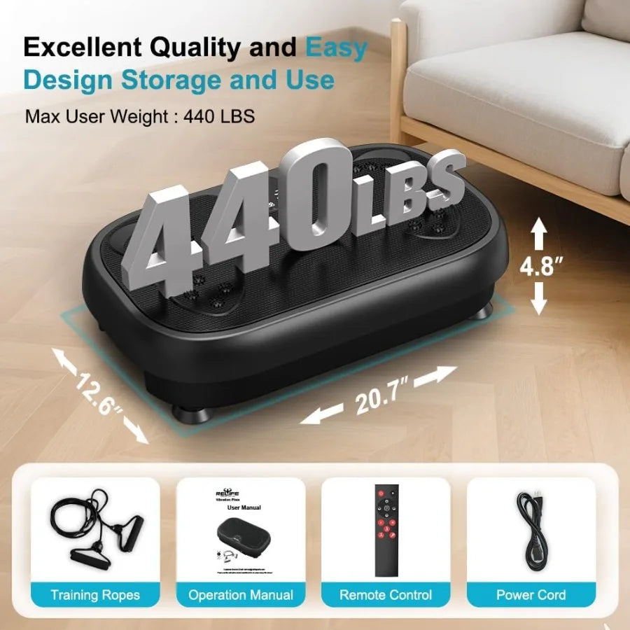 Relife Vibration Plate Exercise Machine Fitness Platform Whole Body Shaker Vibrate Stand Board Lymphatic Drainage Shaking for W