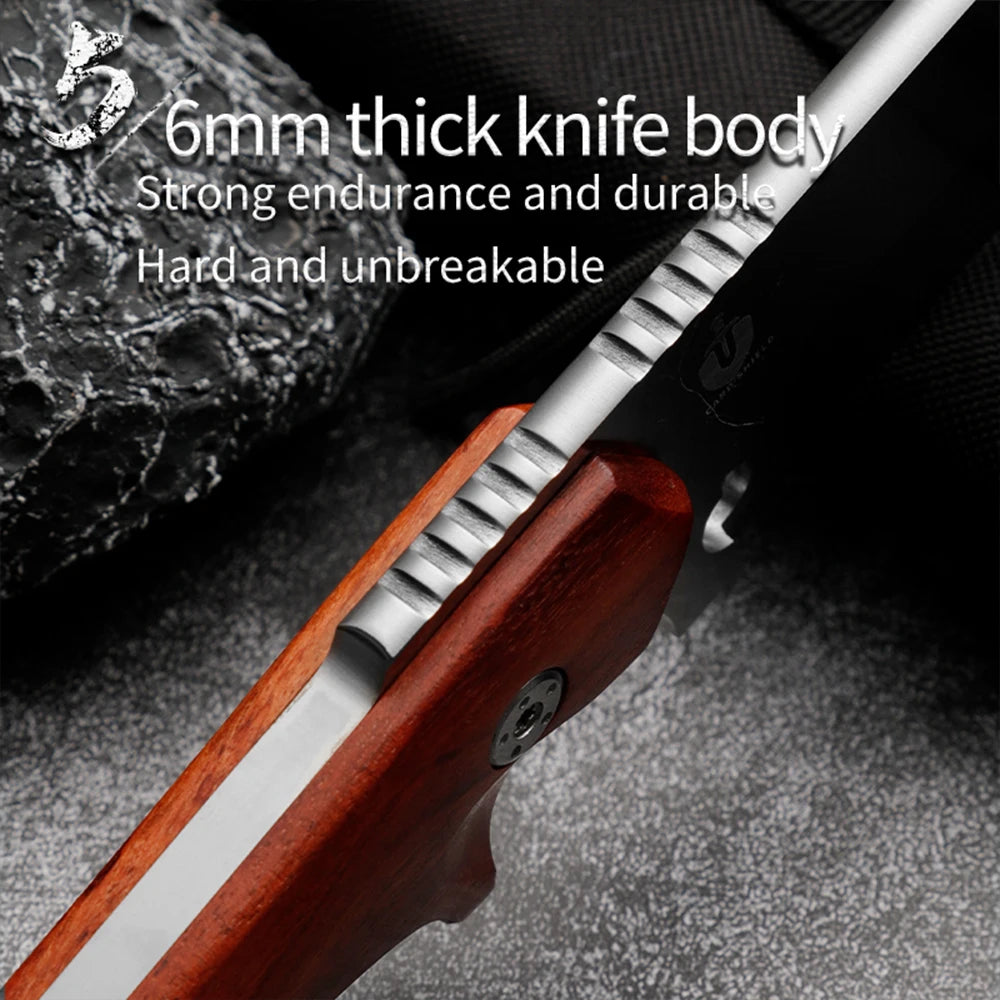 High quality steel fixed blade, outdoor camping knife with high hardness stainless steel integrated keel and sheath, emergency p