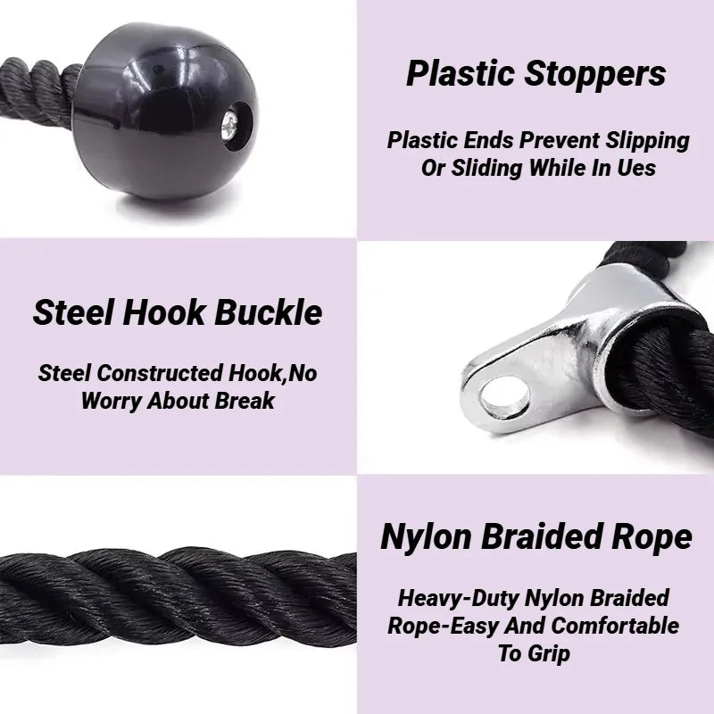 Gantry Frame Equipment Biceps Training Double Head Pull Rope Gym Accessories Triceps Lower Press Handle Tricep Laterals Muscle