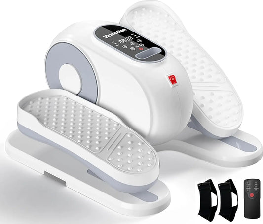 Under Desk Elliptical Machine with Remote Control, Portable Quiet Pedal Exerciser for Seniors and Office Use