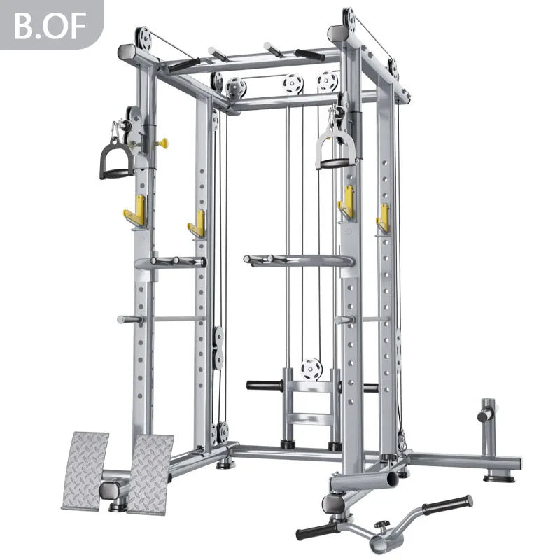 Smith Machine Integrated Training Machine Multifunctional Squat Stand Physical Exercise Sports Fitness Equipment Men