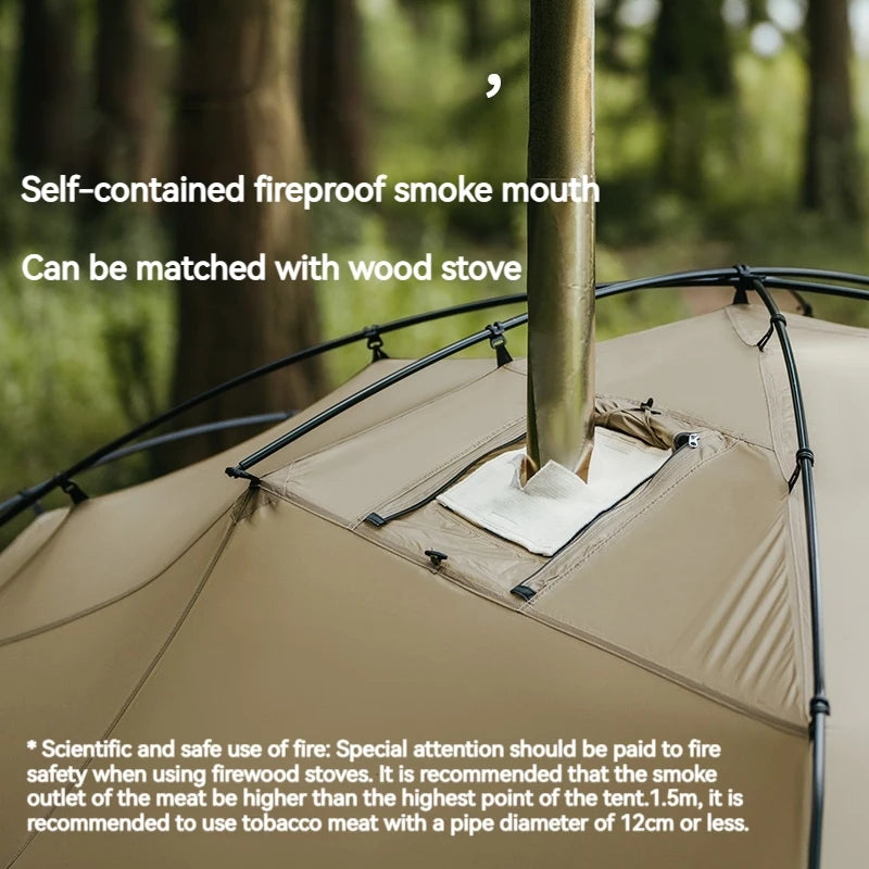 Naturehike Camping Tent 1-2 Person 4 Season CampTent Ultralight Windproof Rainproof 15D Nylon Outdoor Hiking Tent With Chimney