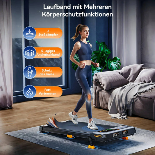 walk week Portable Incline Walking Pad - 330lb Capacity, 2.5HP Under Desk Treadmill with LED Display & Remote Control