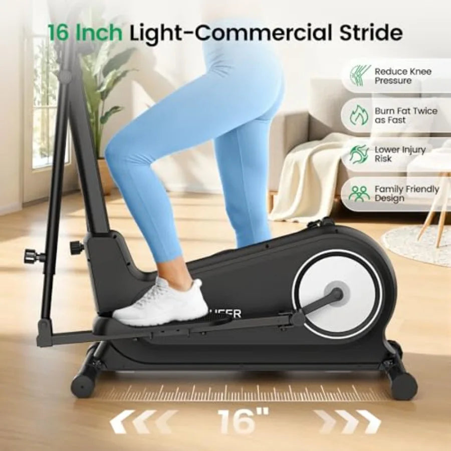 ANCHEER Elliptical Exercise Machine Elliptical Machine for Home Gym Exercise Equipment 550Lbs Max Weight Ultra-Silent Foldable