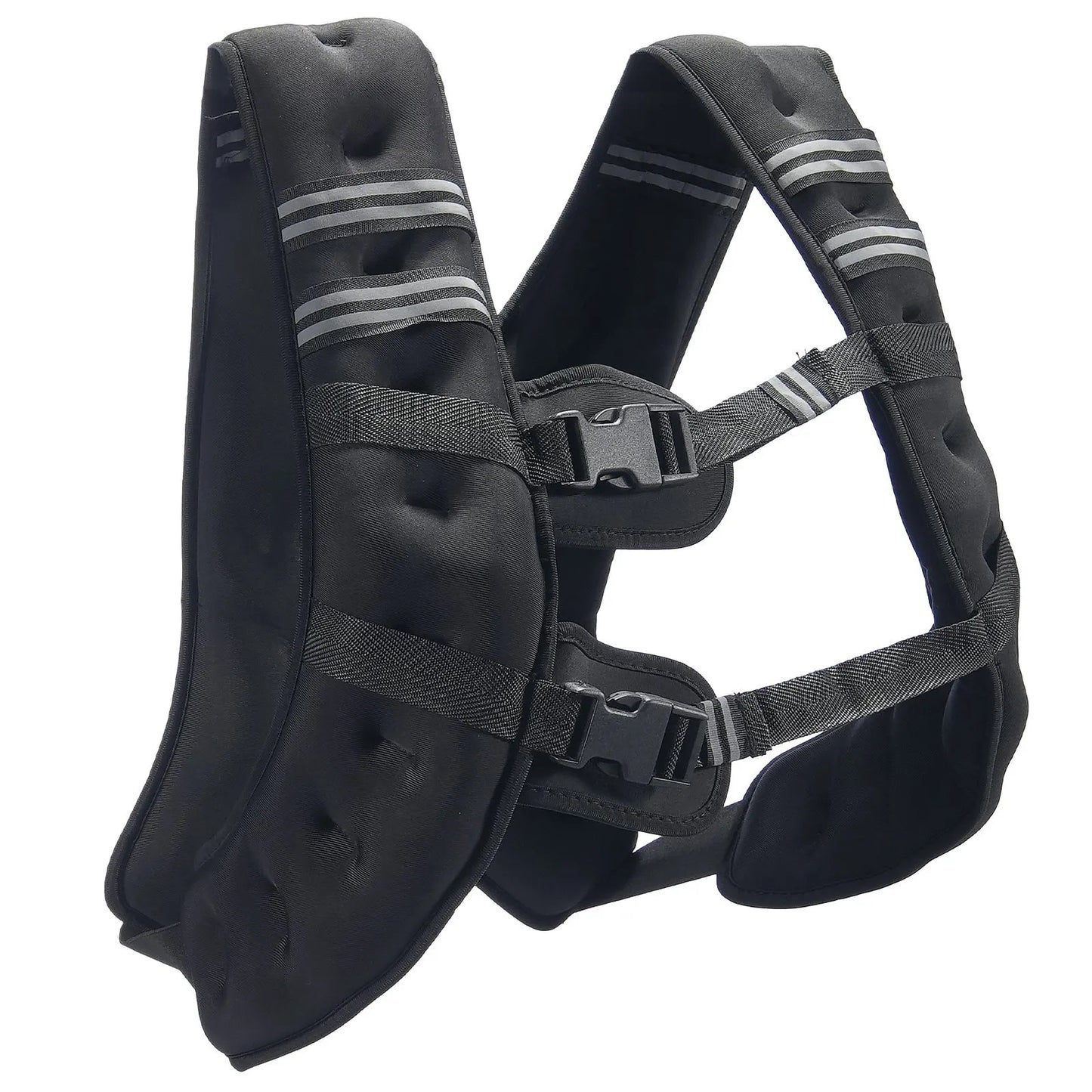 Weighted Vest, 30 lbs Weight Vest with Reflective Stripe, Adjustable Buckle Body Weight Vest for Men Women, Workout Equipment