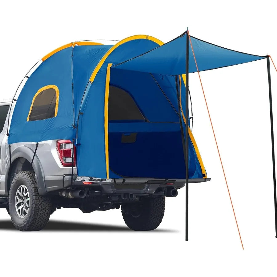 Pickup Truck Tent with Awning ShadeWaterproof PU5000mm Ox for 5.56.3 FT Truck Bed for Camping Travel Outdoor Activities for Che