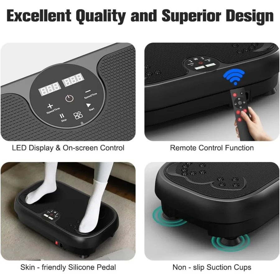Relife Vibration Plate Exercise Machine Fitness Platform Whole Body Shaker Vibrate Stand Board Lymphatic Drainage Shaking for W