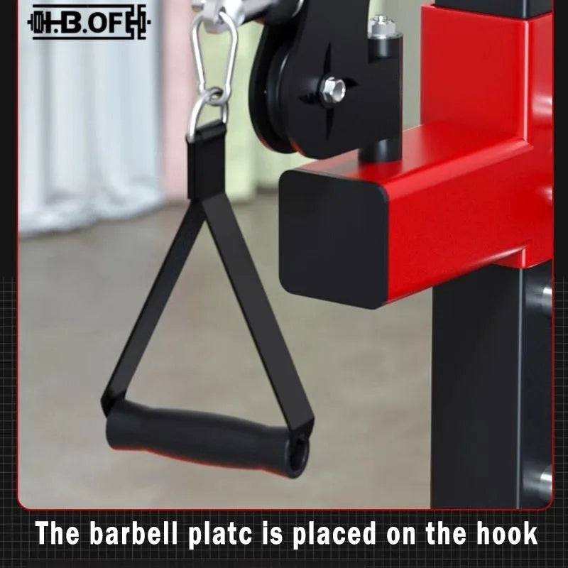 Gym Commercial Smith Comprehensive Trainer With Back Hole And Hanging Accessories With 100kg Barbell Plate Gantry Frame