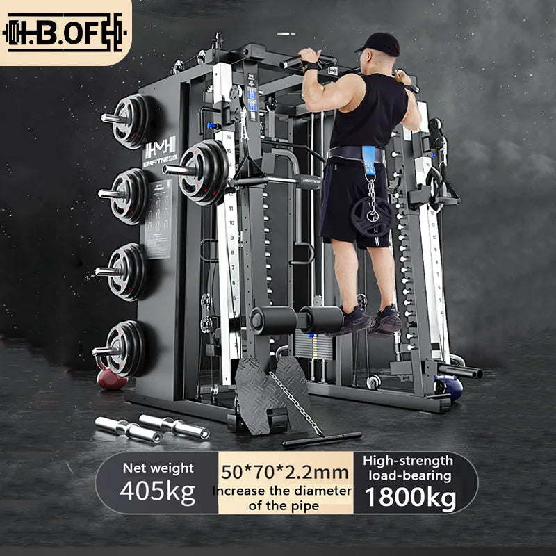 Commercial Gantry Smith Machine Comprehensive Training Equipment Household Multifunctional Squat Frame Combination