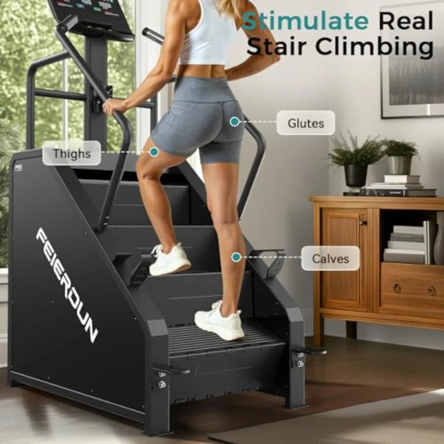 Home Gym Stair Stepper Machine Commercial Grade with LED Screen 15 Speed Levels for Cardio Lower Body Workouts 660LBS Capacity