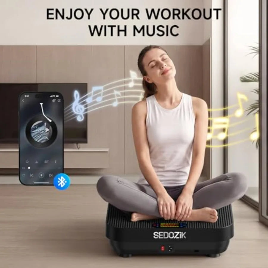 Vibration Plate Exercise Machine 450lb Capacity Whole Body Vibrating Plate for Lymphatic Drainage Shaker Board Platform for Wei