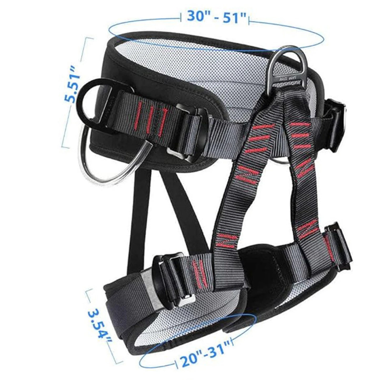 Adjustable Half Body Harnesses for Women and Men Protect Waist Safety Harness for Roofing Fire Rescuing Rock Climbing Tree Climb