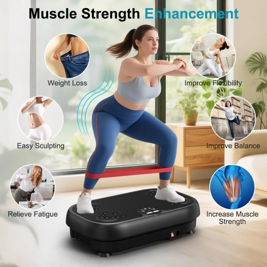 Relife Vibration Plate Exercise Machine Fitness Platform Whole Body Shaker Vibrate Stand Board Lymphatic Drainage Shaking for W