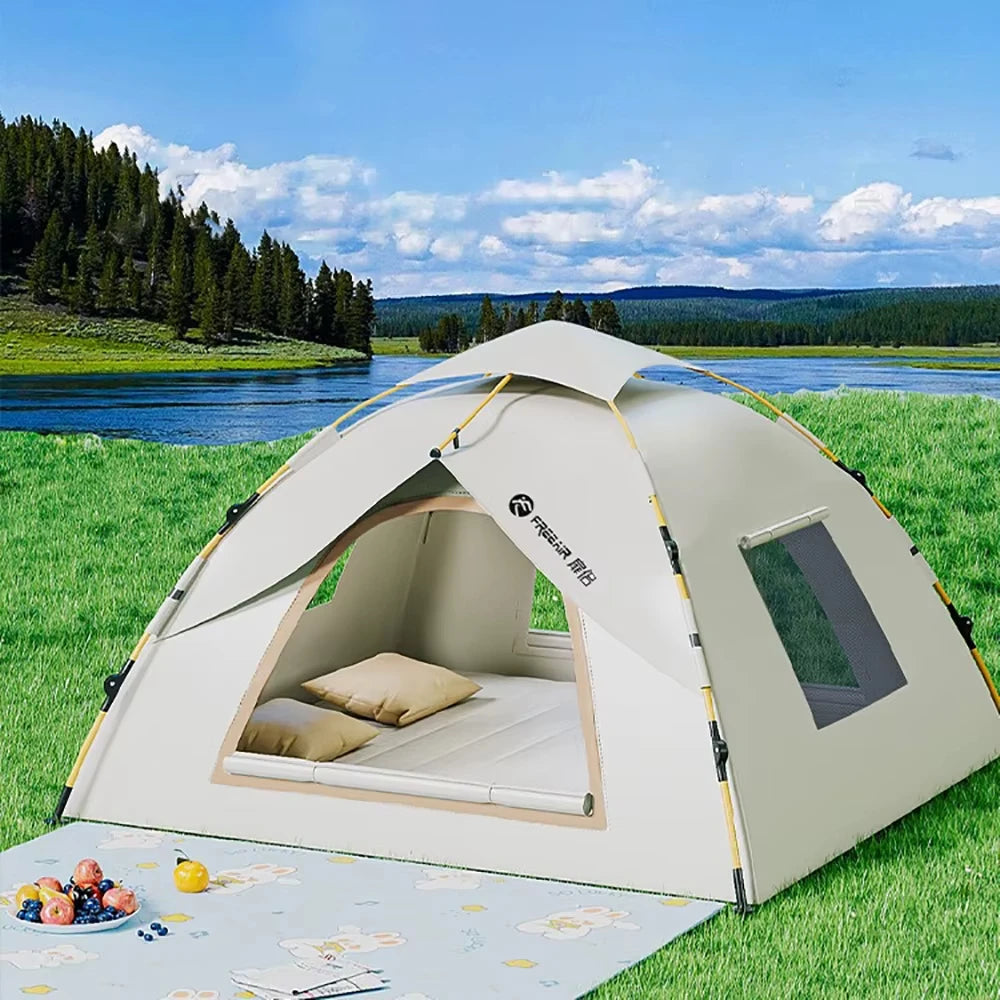 Portable Outdoor Automatic Tent Rainproof And Sun-Proof Ventilated And Breathable Adult And Childrens Tent With Doors Windows