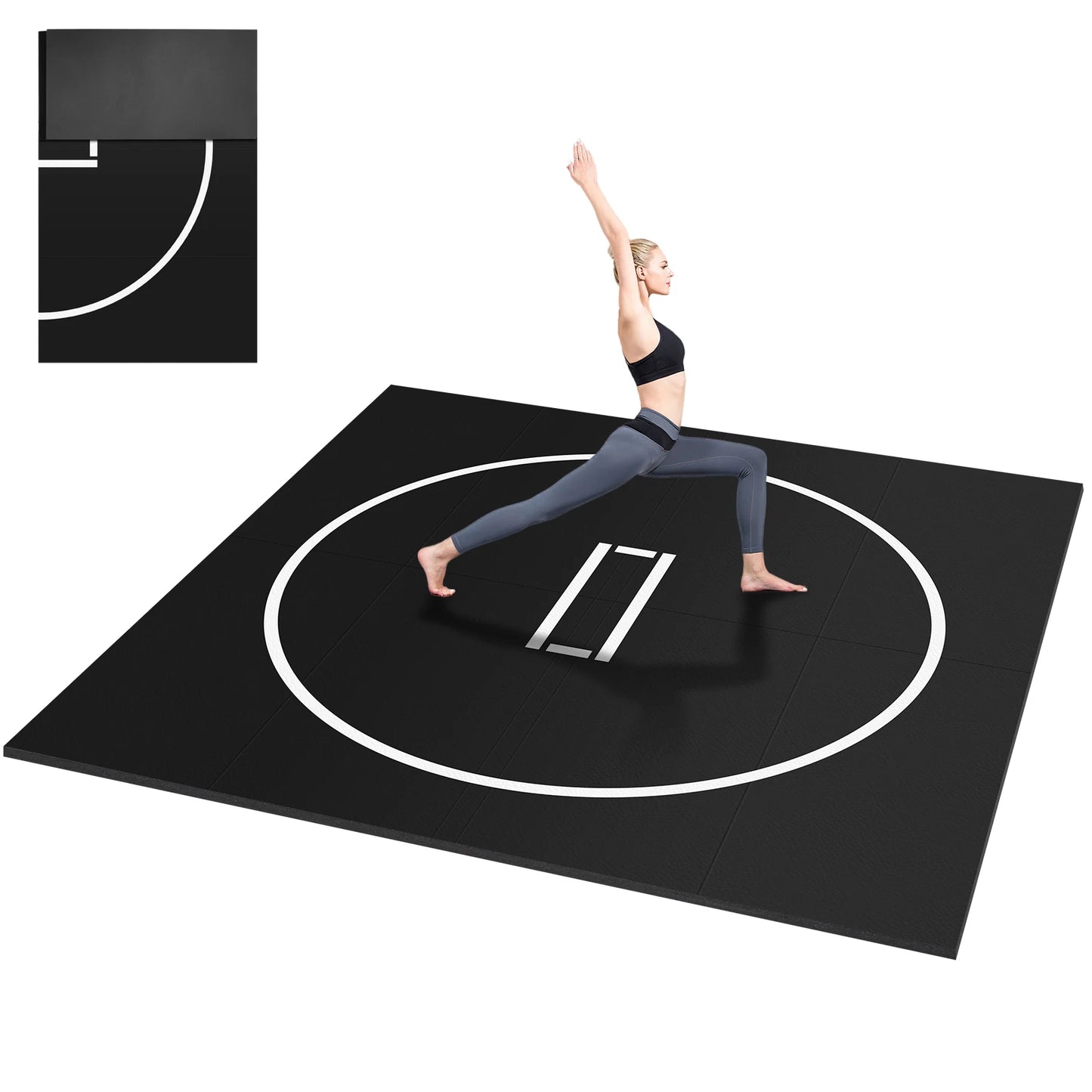 10x10FT Portable MMA/BJJ/Judo/Gymnastics Training Mat Taekwondo Floor Mat for Grappling Martial Art Boxing