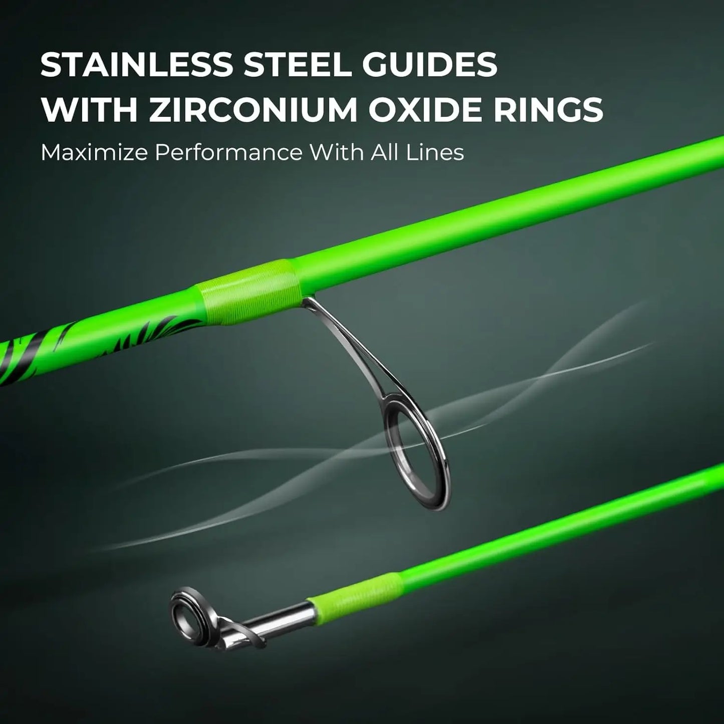 Dual-Tip Fishing Rod & Reel Combo with IM6 Graphite, Multiple Power Options, Comfort Grip for Freshwater Fishing
