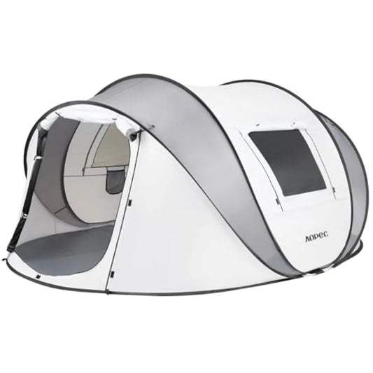 Pop Up Camping Tent 2/4/6 Person Instant Tent Waterproof PU4500mm Spacious Ventilated Camping Tent with Front Porch Quick Setup